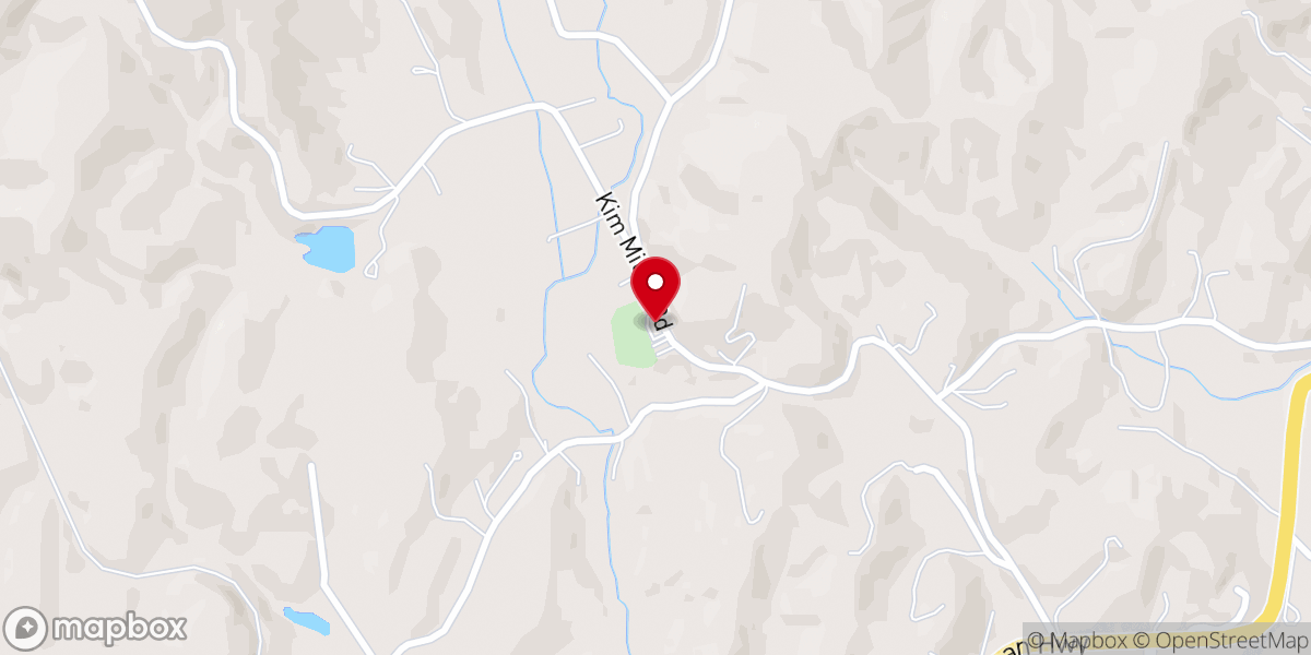 Map showing location of Oak Grove Baptist Church