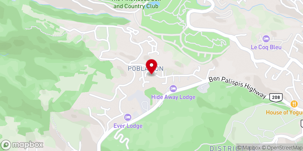 Map showing location of St. Paul's Parish Church - Poblacion, Tuba, Benguet (Diocese of Baguio)