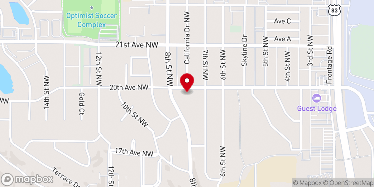 Map showing location of Calvary Alliance Church