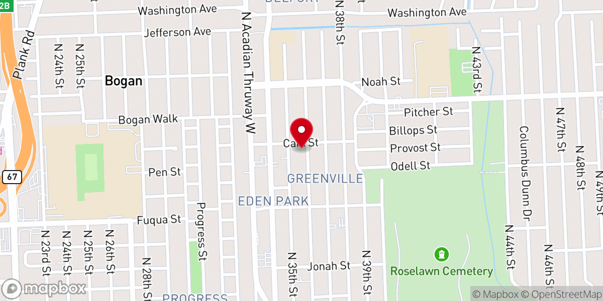 Map showing location of Mount Herman Baptist Church