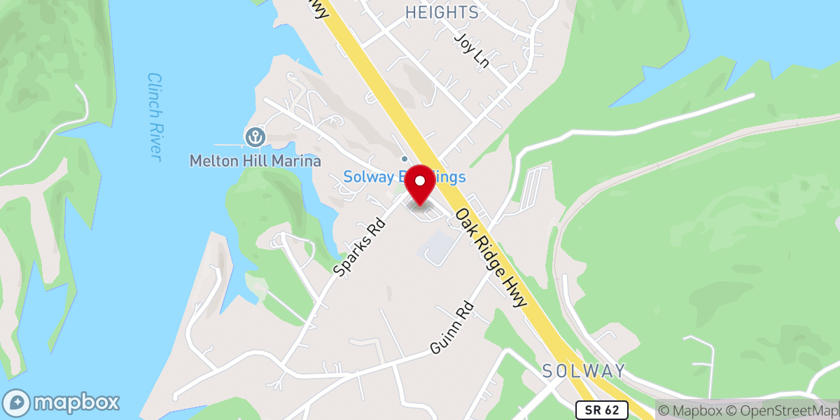 Map showing location of Solway Baptist Church