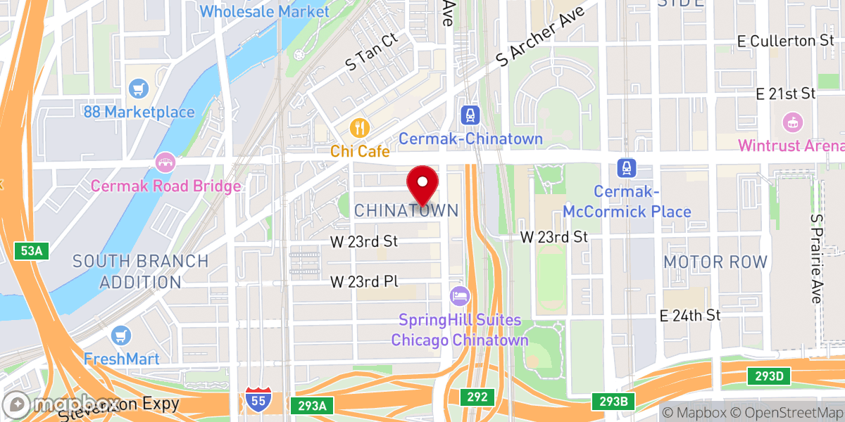 Map showing location of St. Therese Chinese Catholic Church