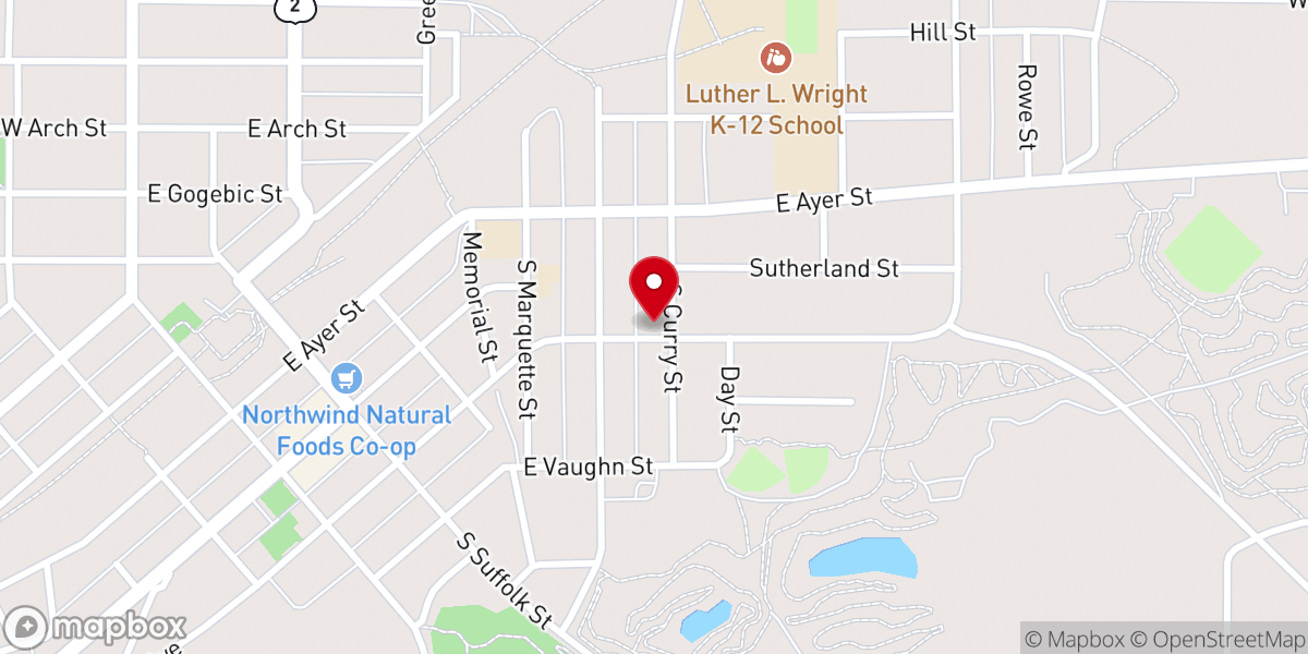 Map showing location of Uptown Cafe