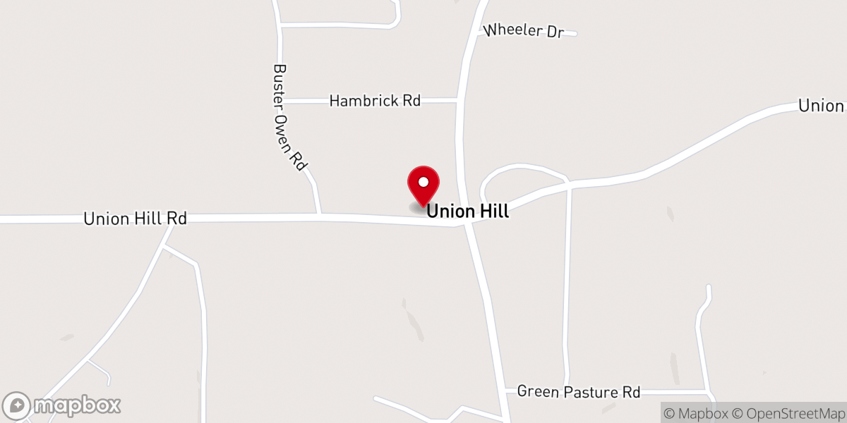 Map showing location of New Canaan Baptist Church