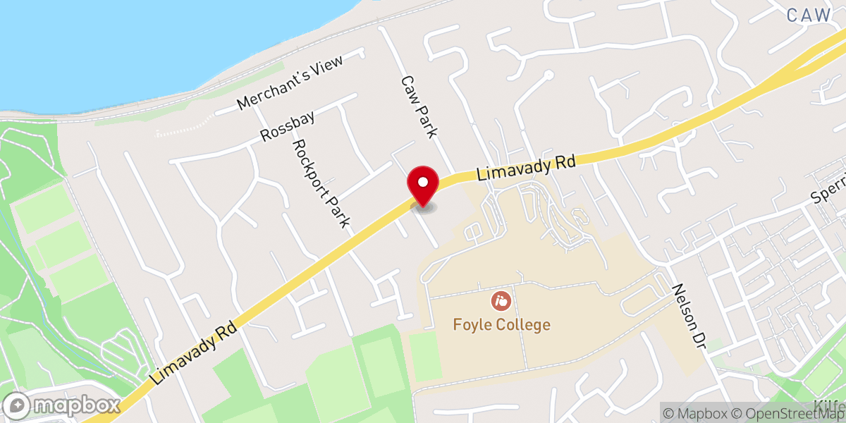 Map showing location of Presbytery of Derry & Donegal