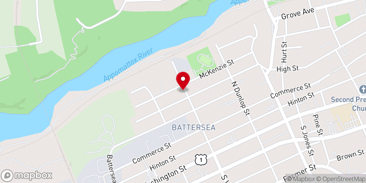 Map showing location of Faith Temple Church