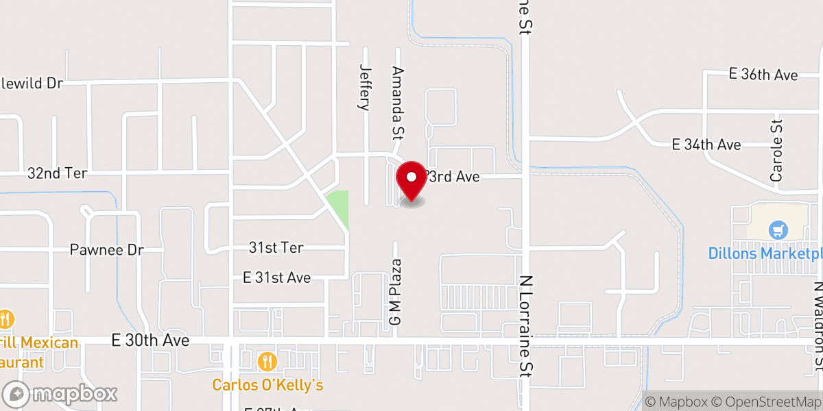 Map showing location of Grace Bible Church