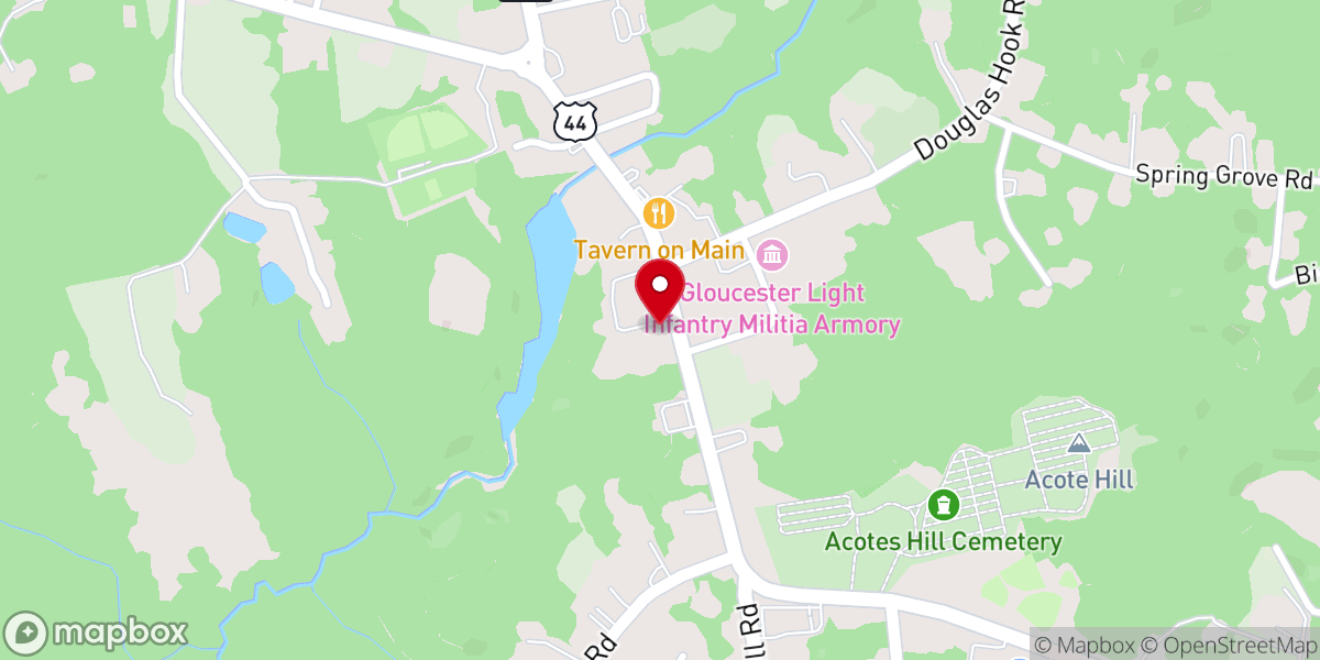 Map showing location of Twice Blessed Thrift Shop