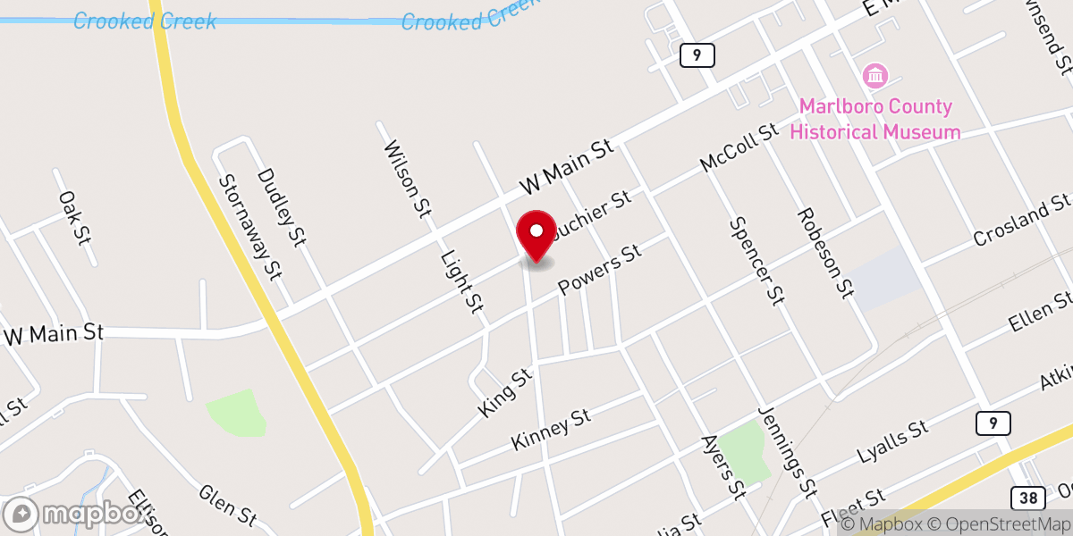 Map showing location of Church of God