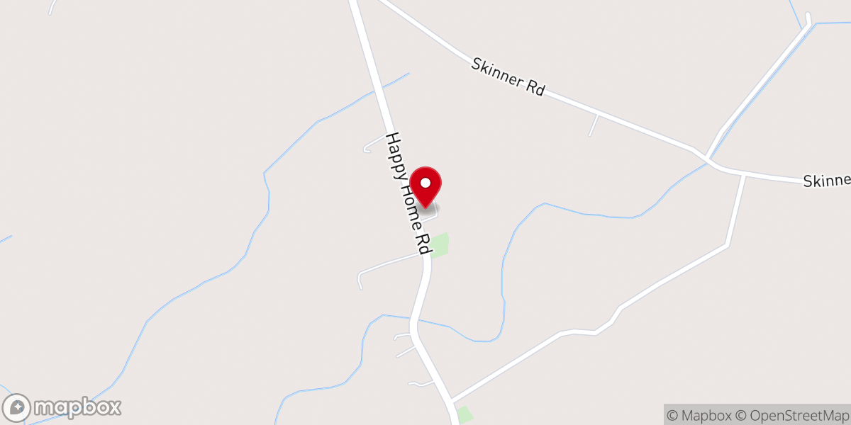 Map showing location of Happy Home Pentecostal Holiness Church
