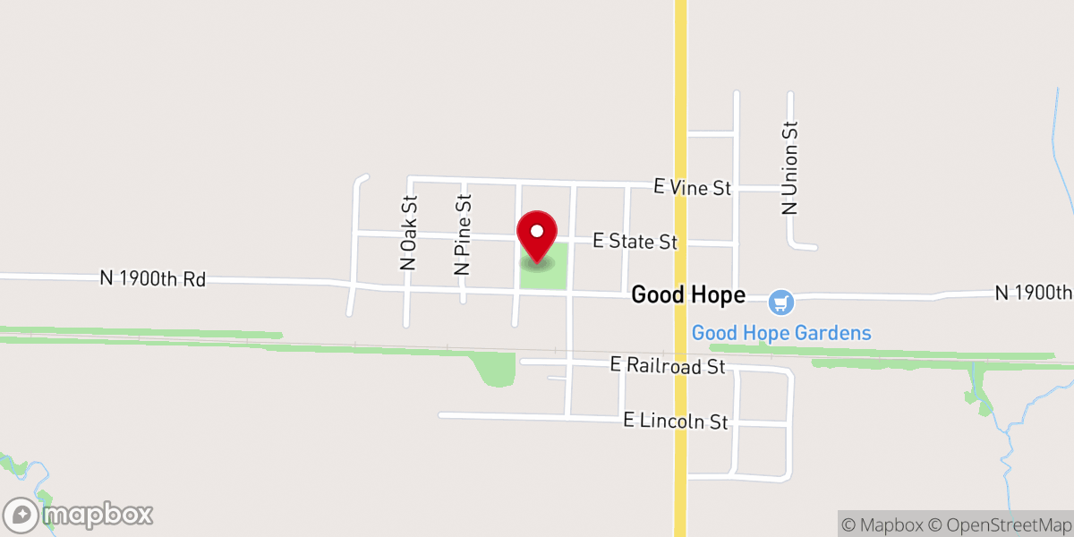 Map showing location of Good Hope Park