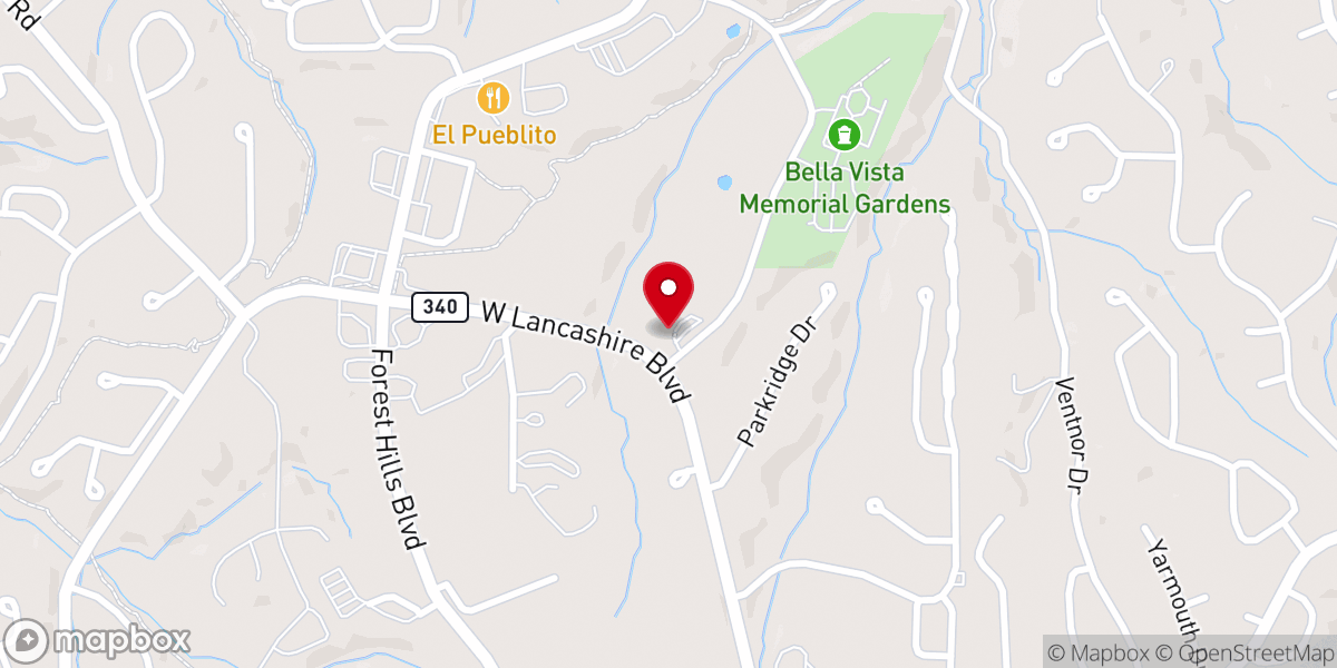 Map showing location of Bella Vista Church of the Nazarene