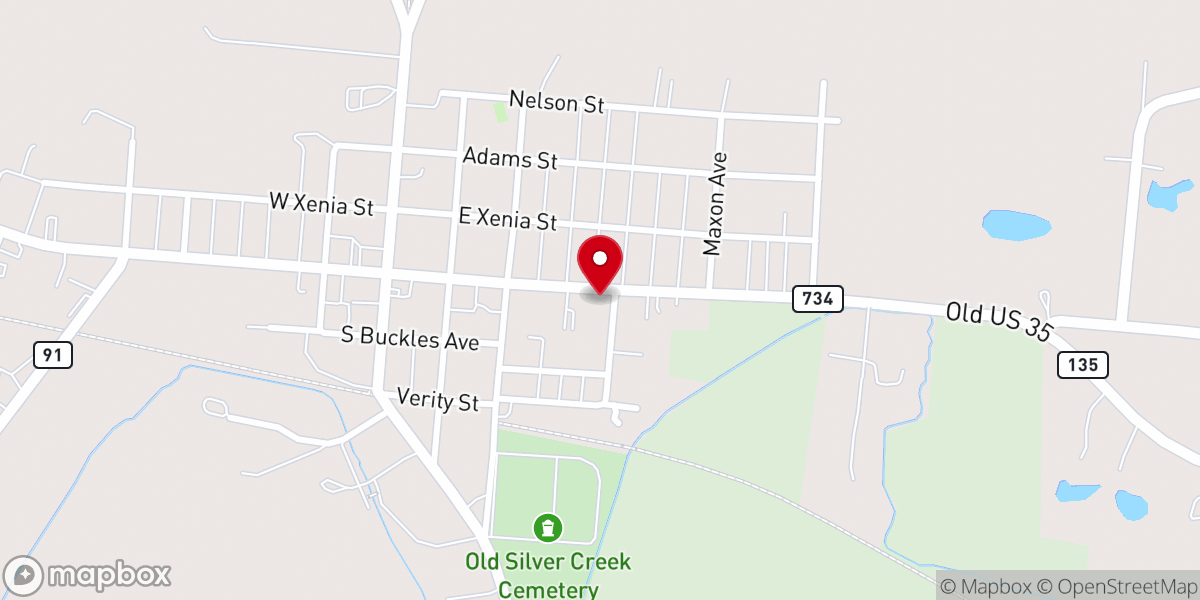 Map showing location of Jamestown Friends Meeting
