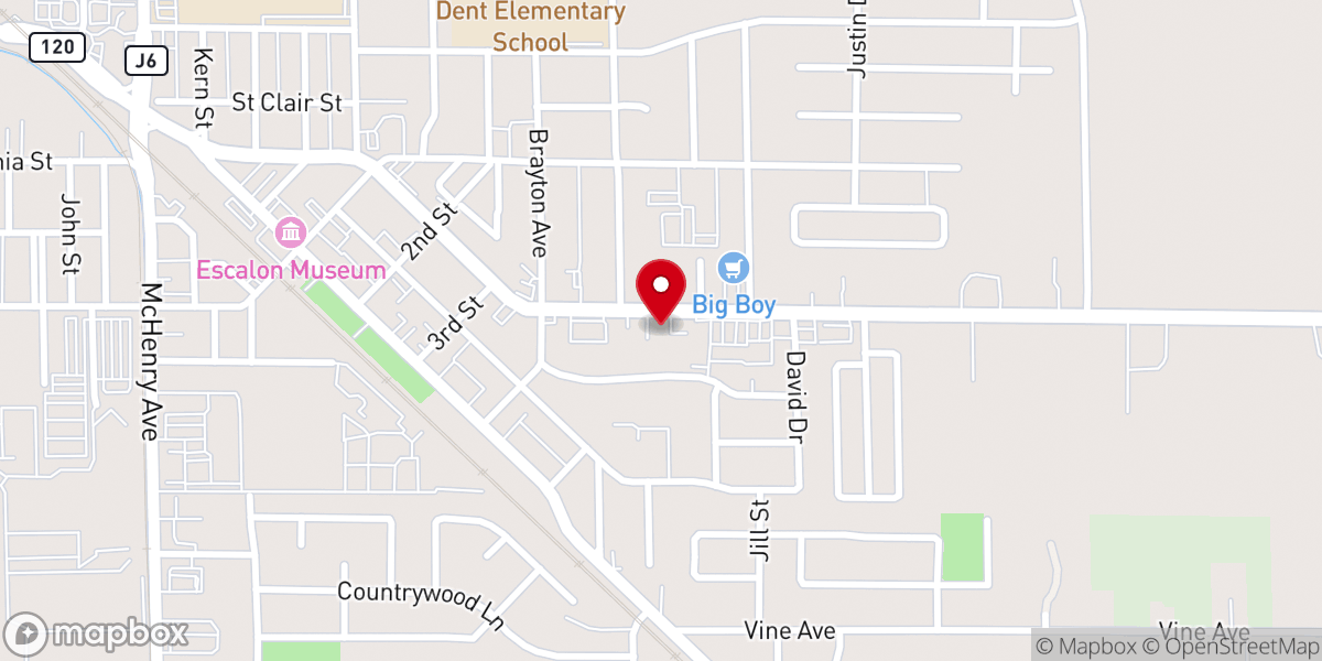 Map showing location of Escalon Seventh-Day Adventist Church