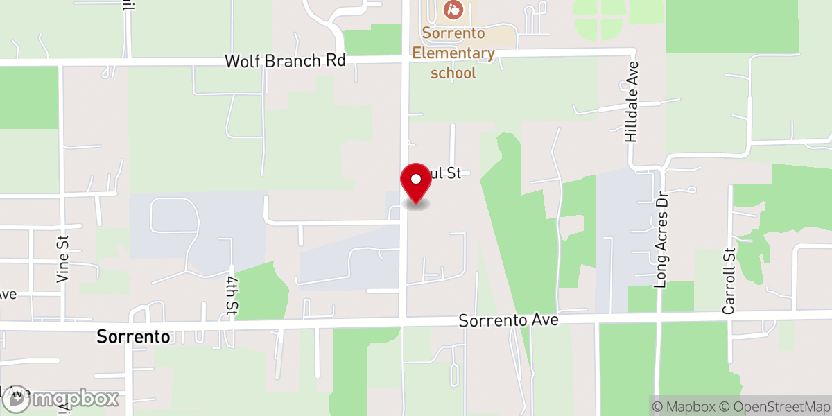 Map showing location of New Hope Missionary Baptist