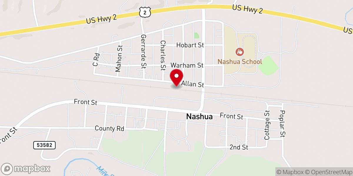 Map showing location of Bethel Lutheran Church-Grain