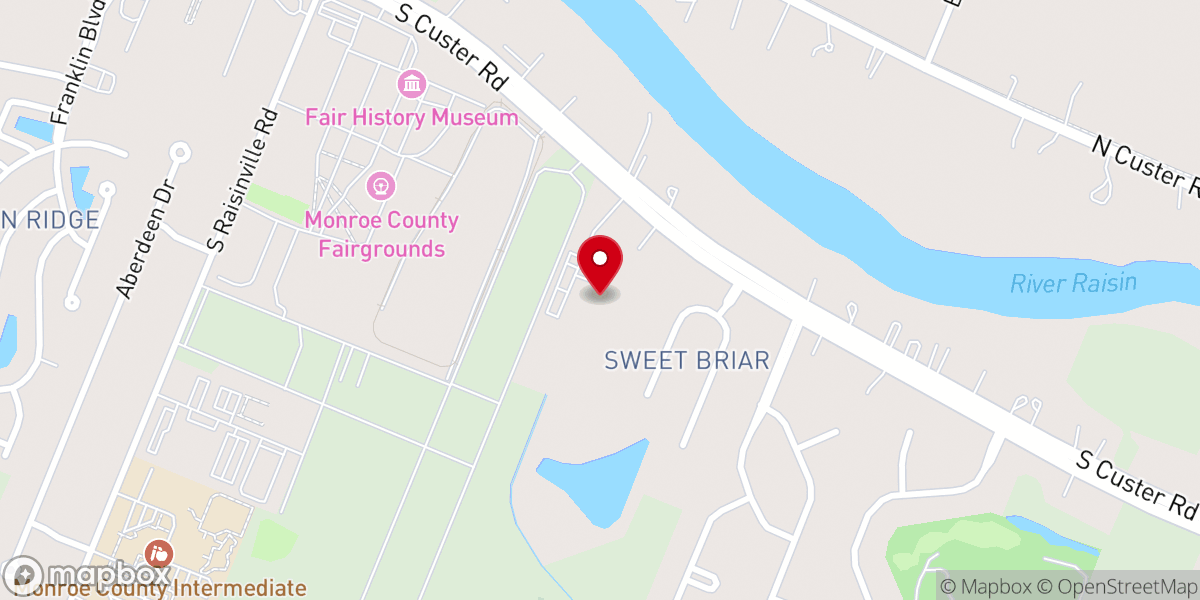 Map showing location of Monroe Nazarene Church