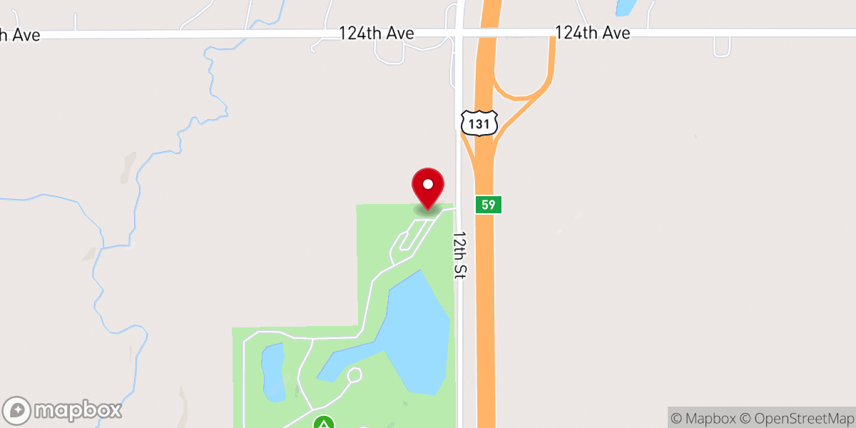 Map showing location of Sun Retreats Gun Lake