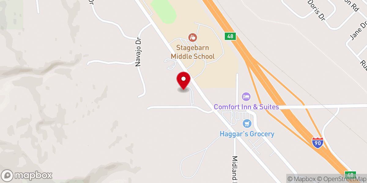 Map showing location of Piedmont Valley Food Pantry