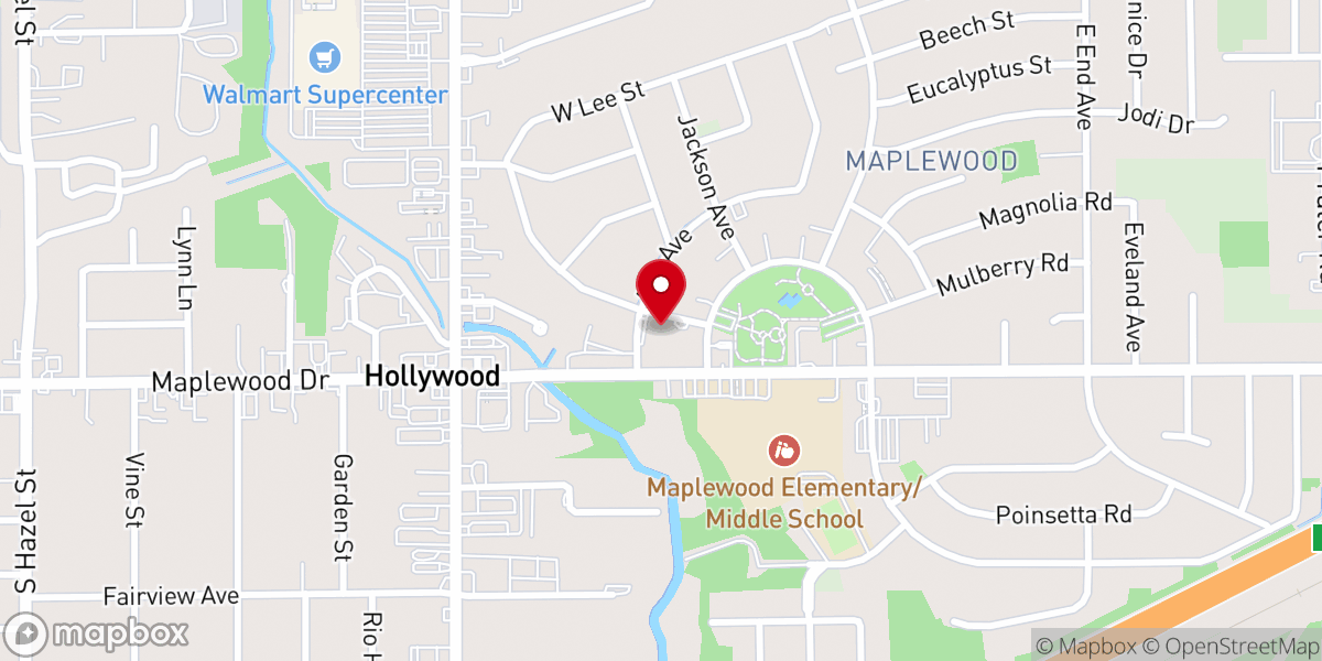 Map showing location of Church of Christ Maplewood