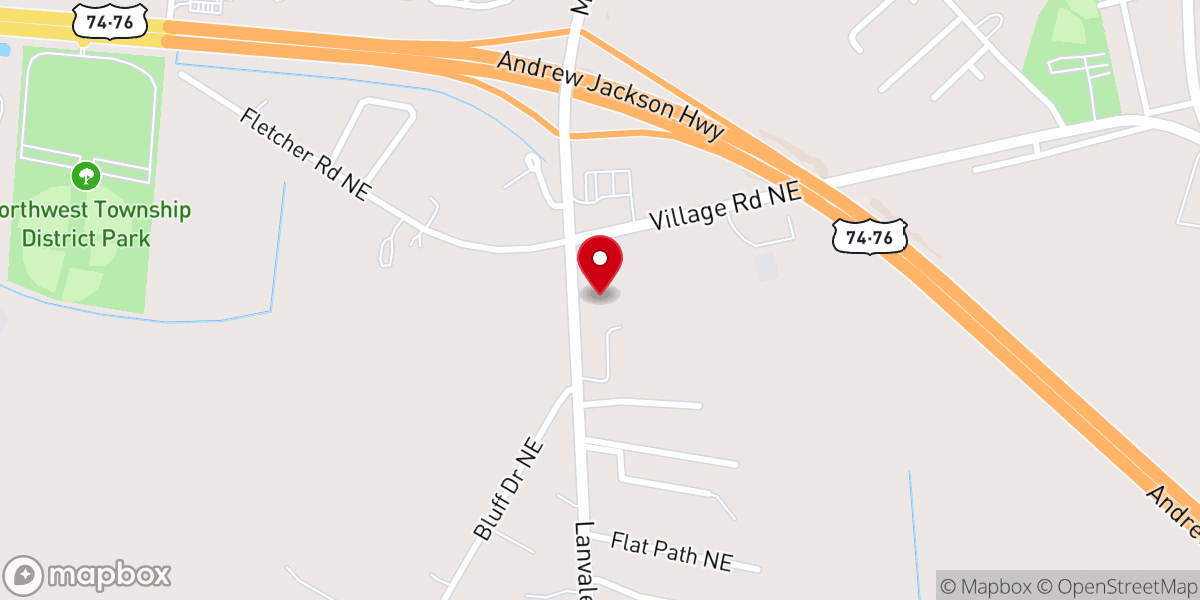 Map showing location of Cornerstone Baptist Church - Food Pantry