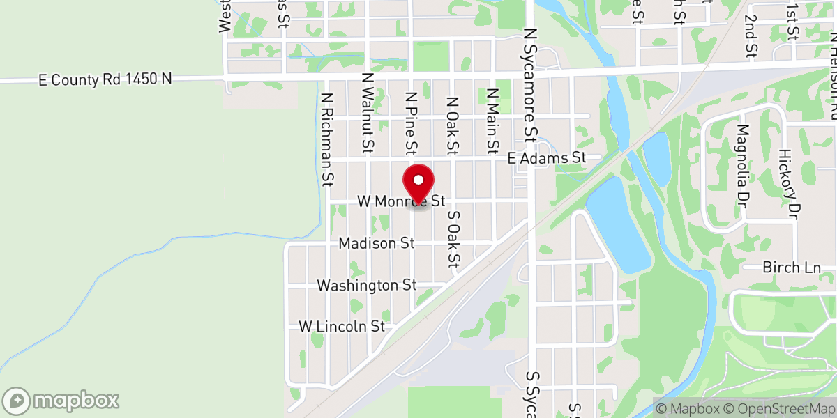 Map showing location of United Pentecostal Church