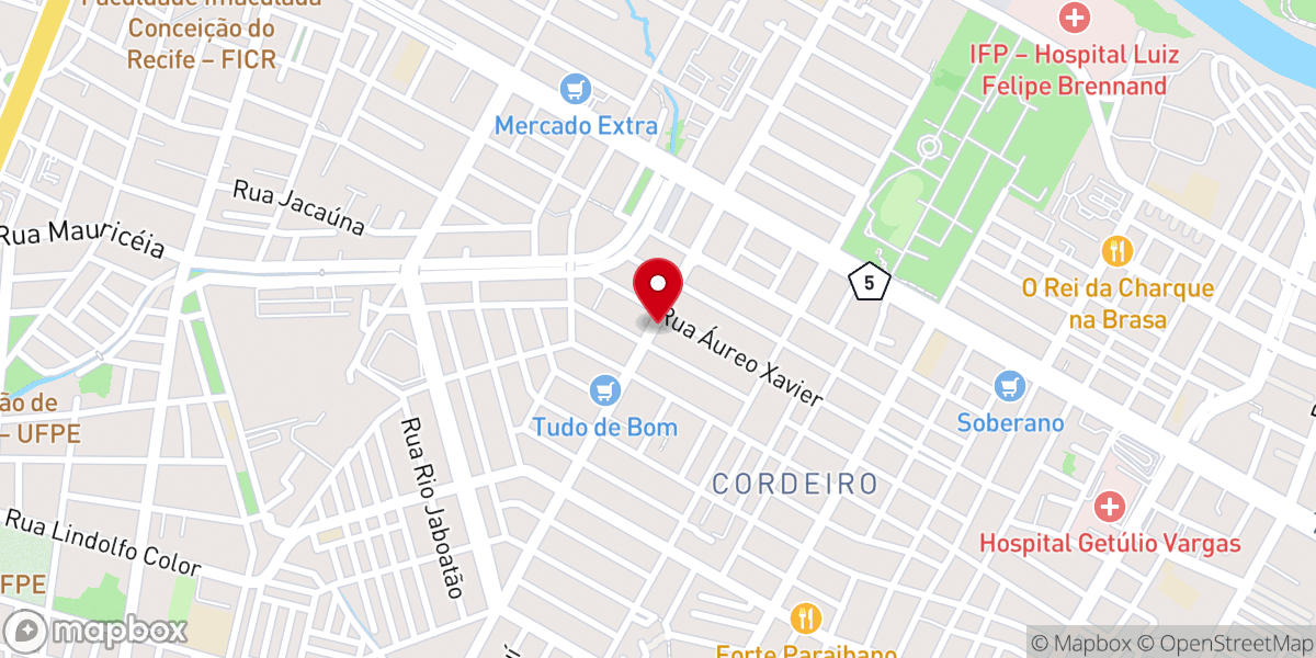 Map showing location of Igreja Assembleia de Deus