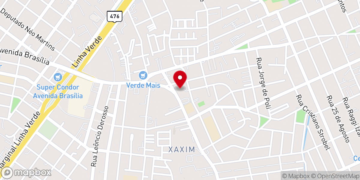 Map showing location of Santuário São Francisco de Assis