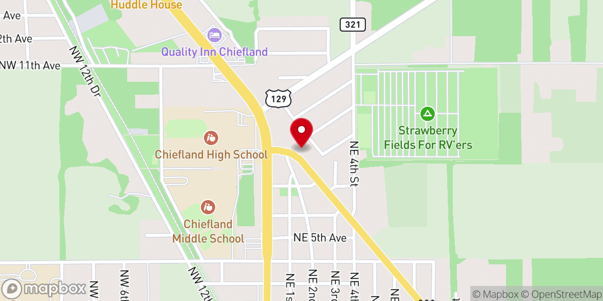 Map showing location of Light's For Christ