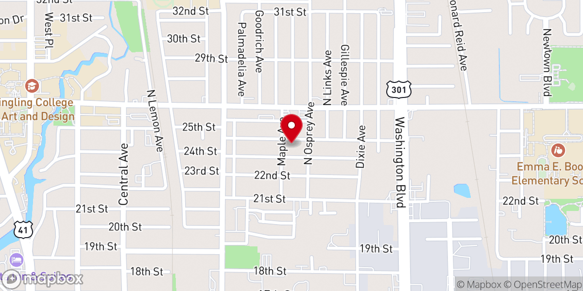 Map showing location of Ecclesia Family Worship Center International