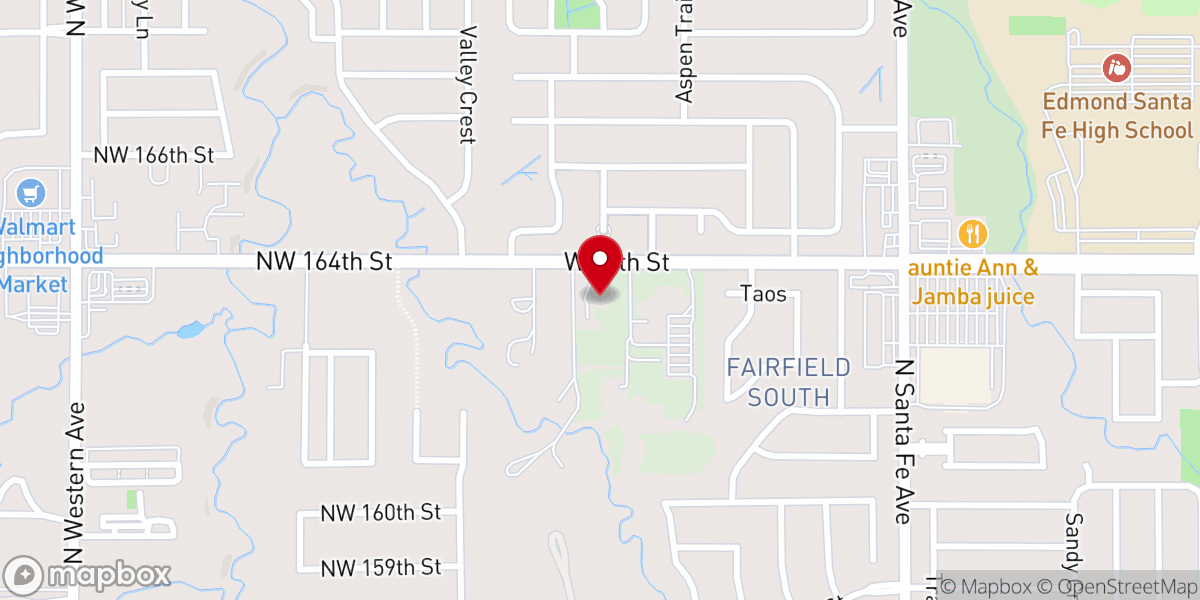 Map showing location of Channing Unitarian Universalist Church