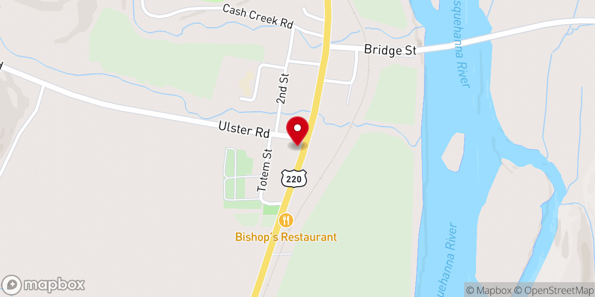 Map showing location of Saco Hill Christian Church