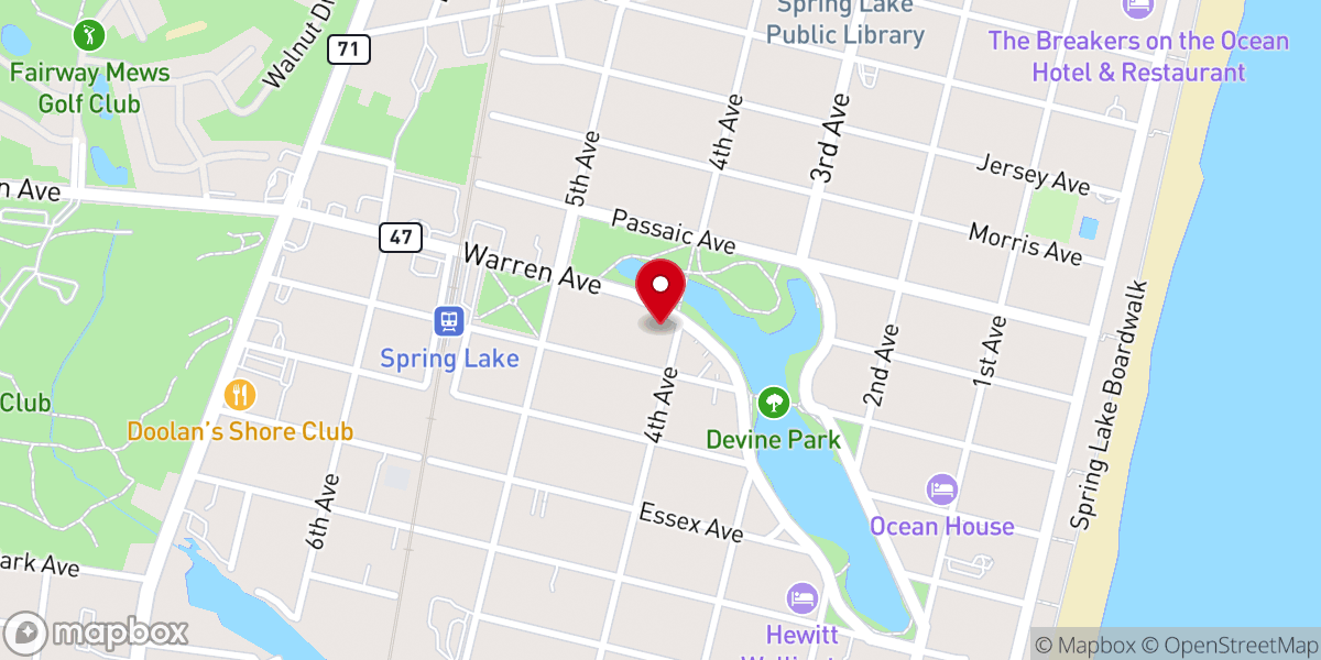 Map showing location of St. Andrew's United Methodist Church