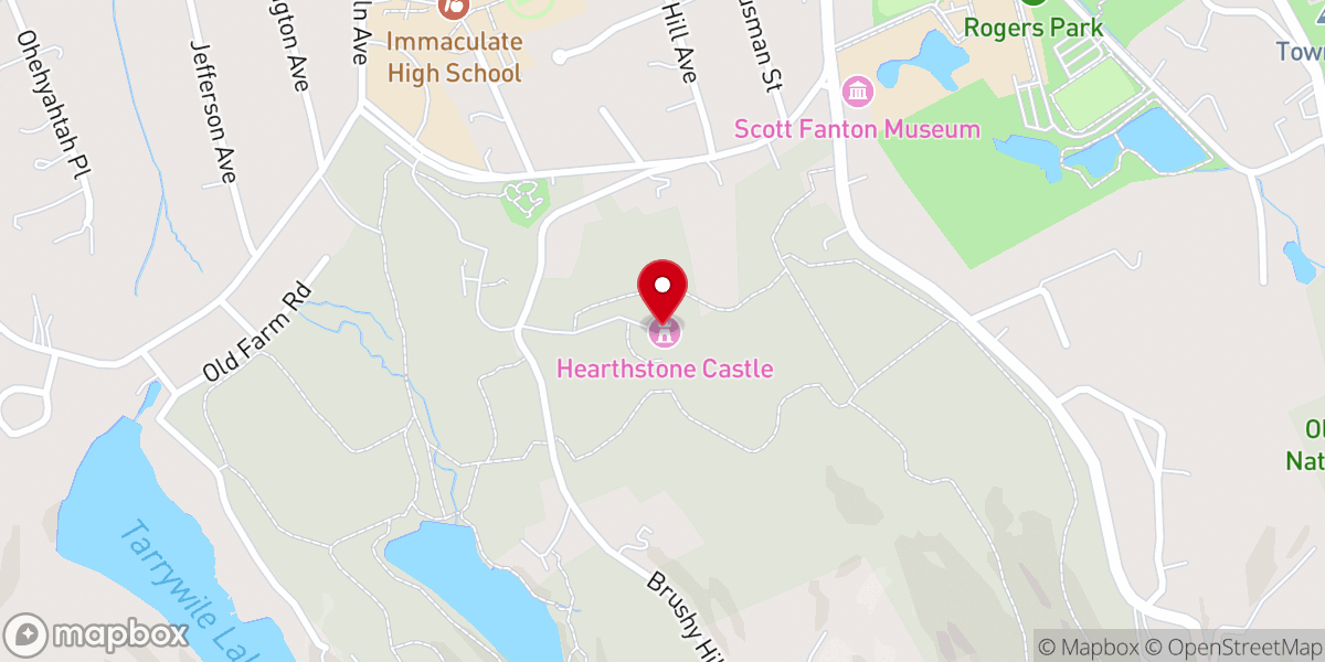Map showing location of Hearthstone Castle