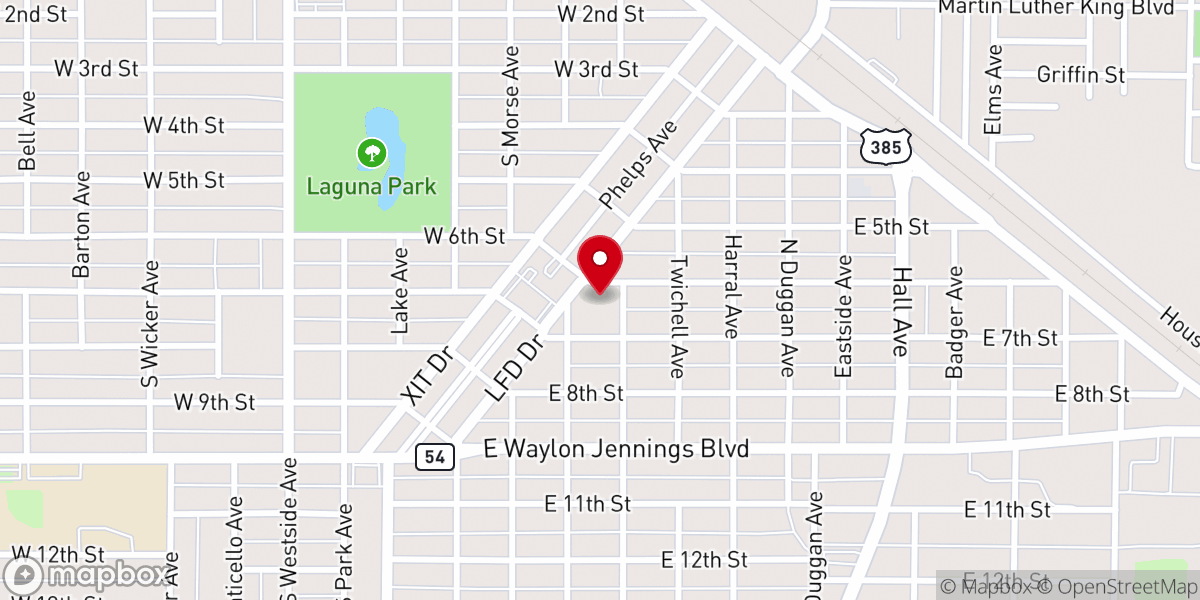 Map showing location of First Baptist Church