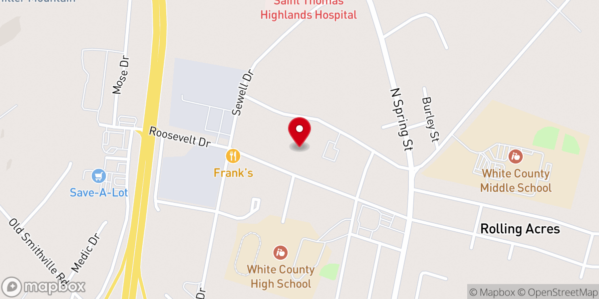 Map showing location of Sparta Meeting house of LDS