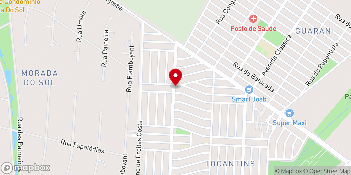 Map showing location of Igreja Petencostal Deus é Amor