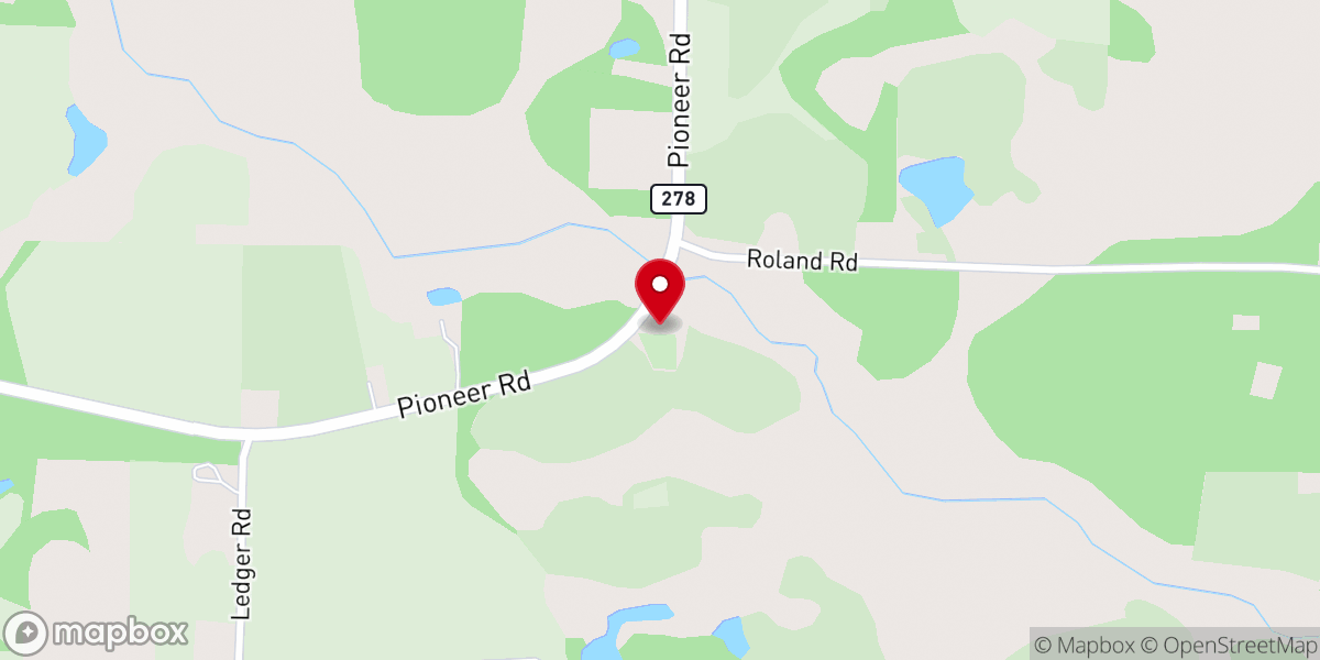 Map showing location of Double Pond Church