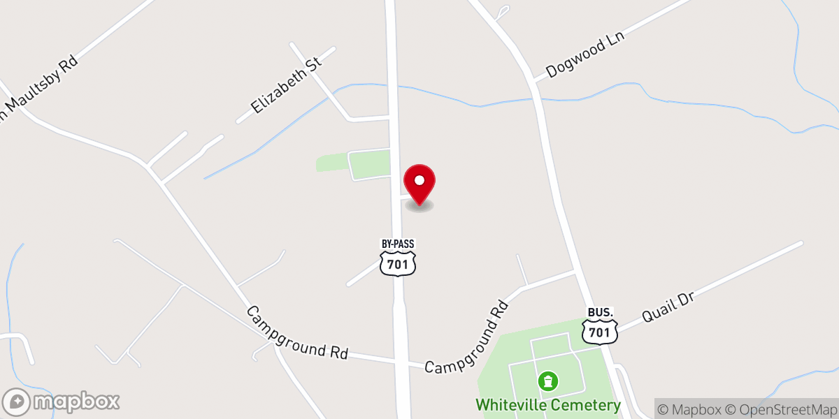 Map showing location of First St Paul Baptist Church