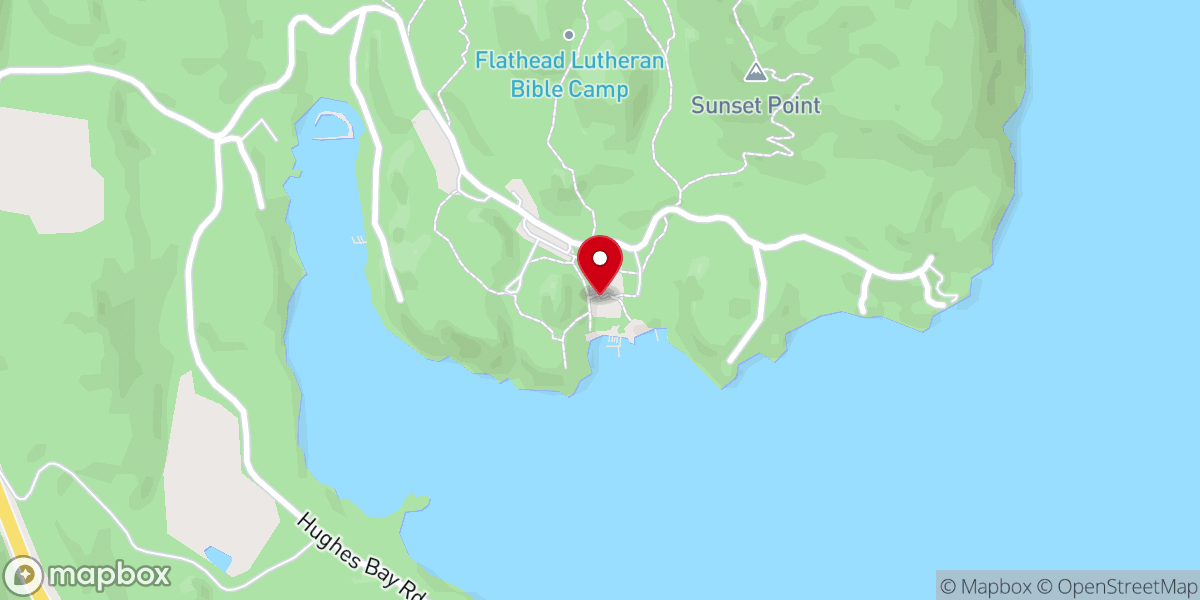 Map showing location of Flathead Lutheran Bible Camp