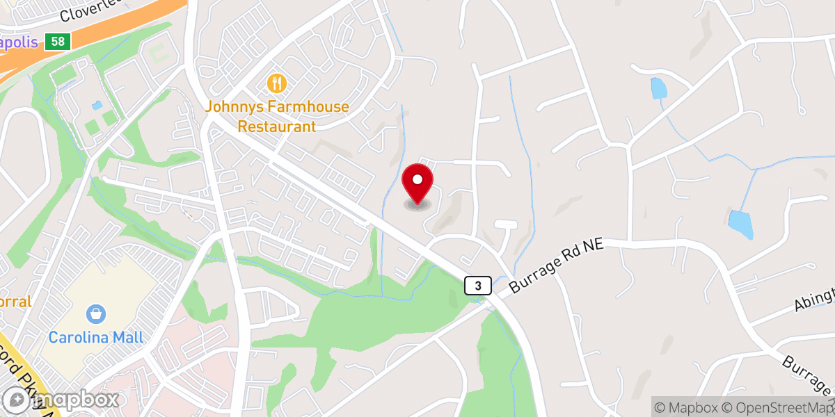 Map showing location of Calvary Lutheran
