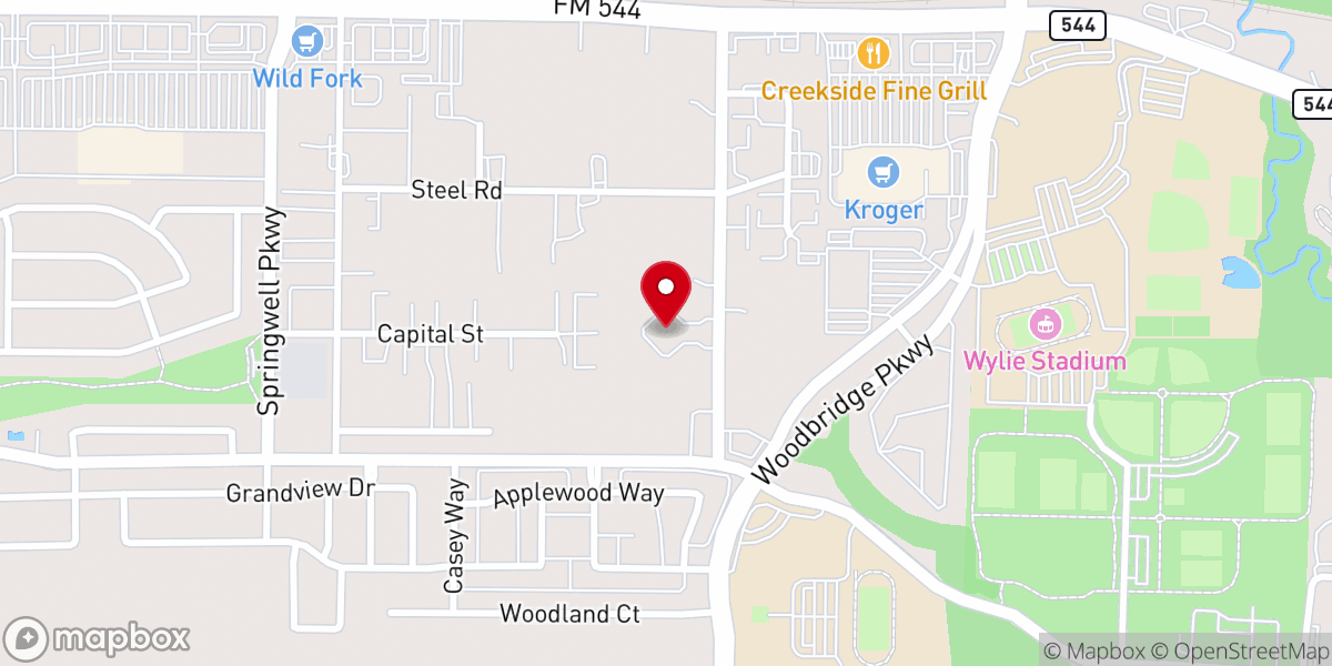 Map showing location of New Heights Baptist Church