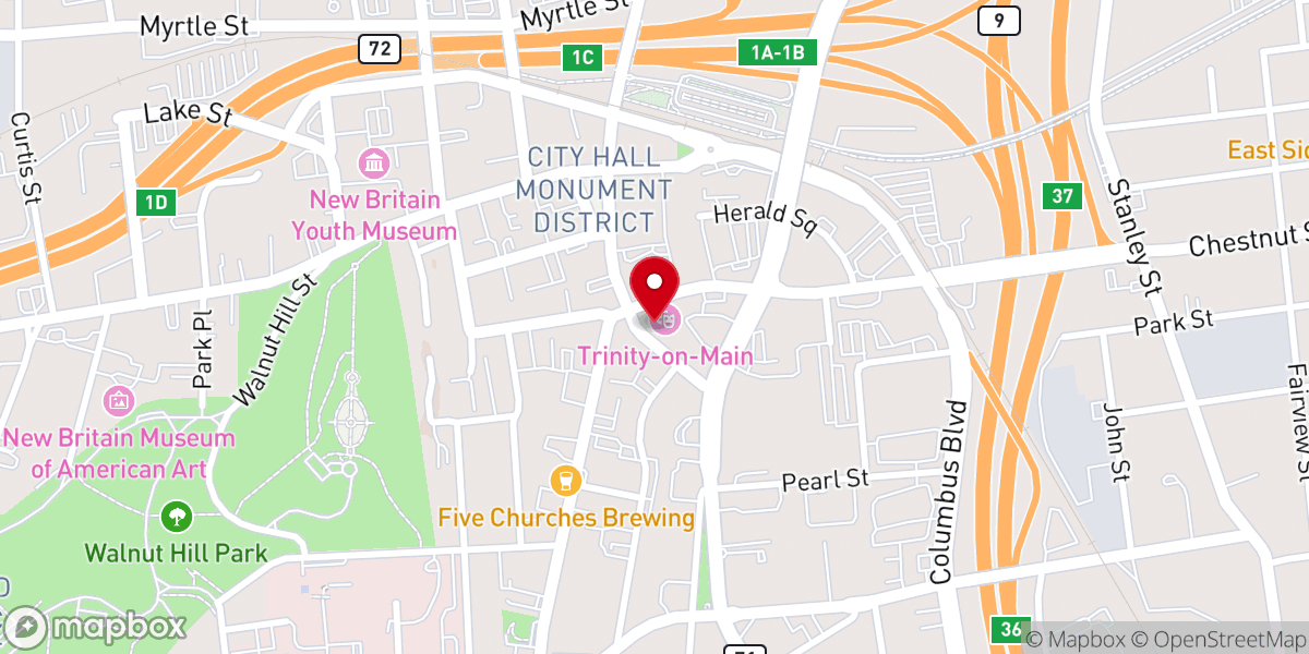 Map showing location of Trinity