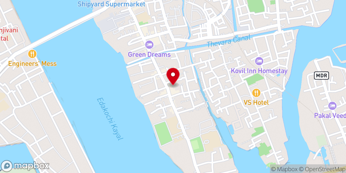 Map showing location of St. Joseph's Roman Catholic Church & Shrine of St Jude, Thevera
