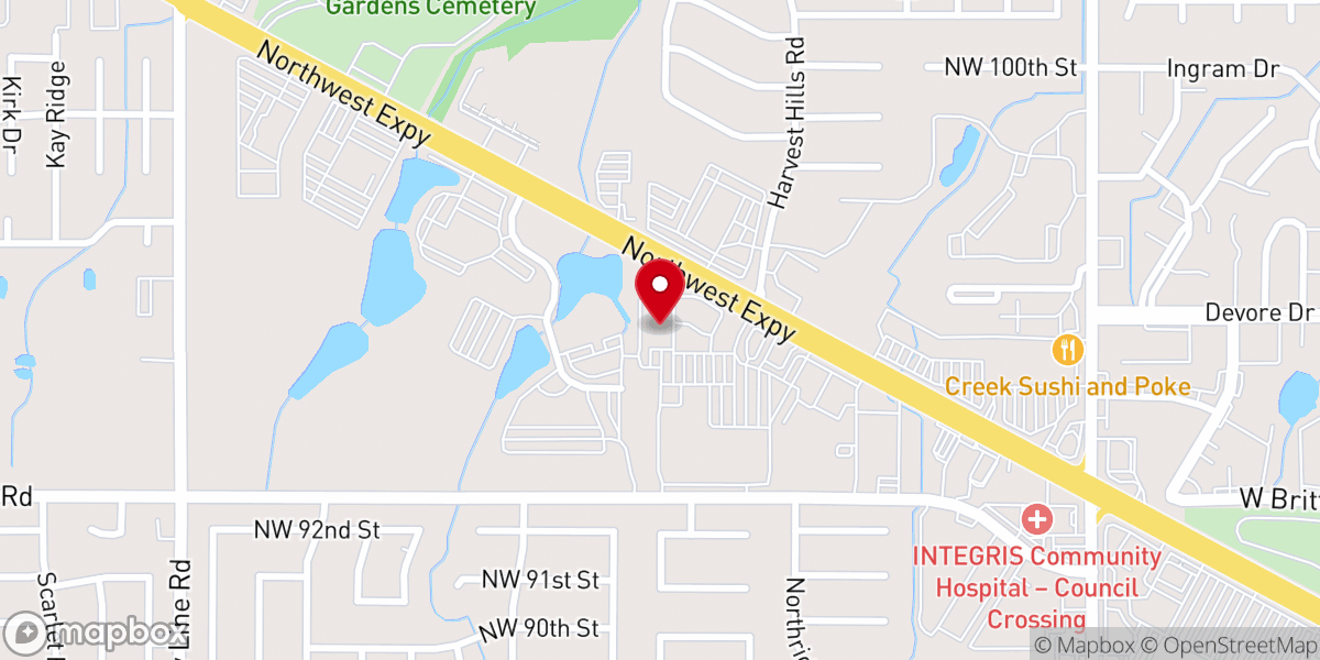 Map showing location of People's Church Northwest Campus