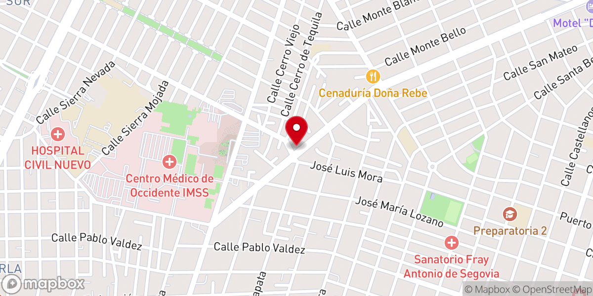 Map showing location of Parroquia Santa Ana