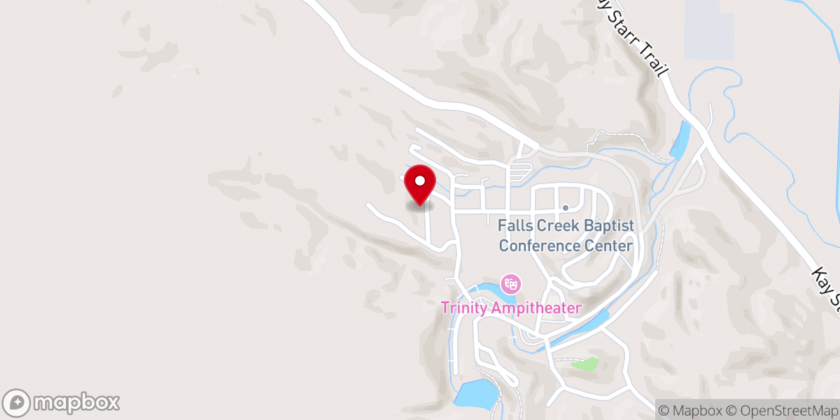 Map showing location of Franklin Baptist Church Cabin