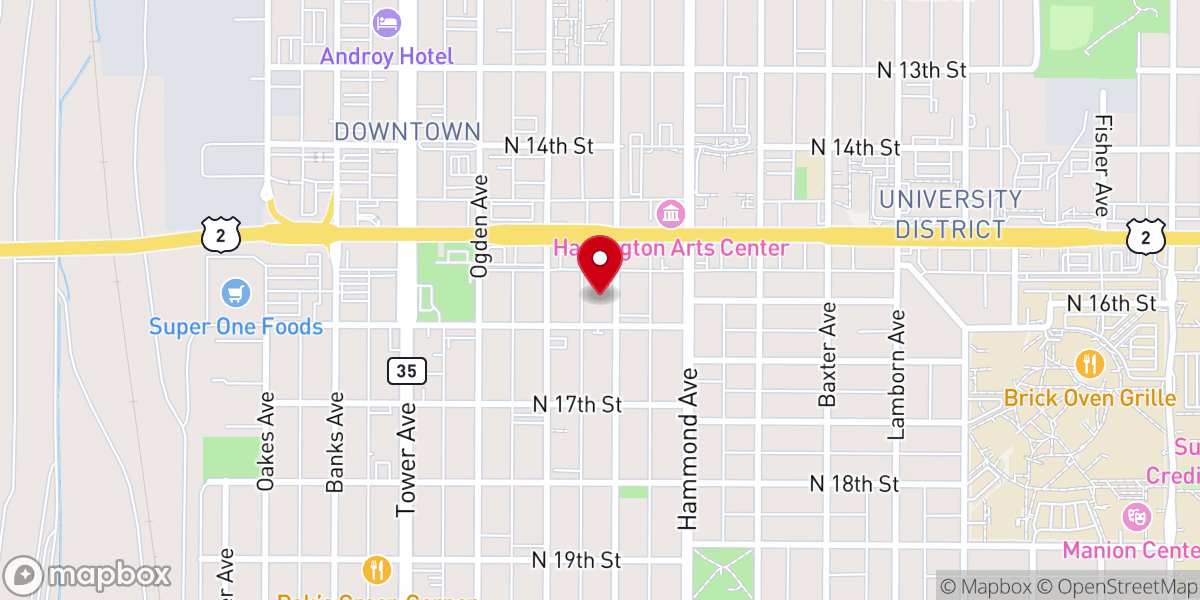 Map showing location of Faith United Methodist Church - Food Distribution Center