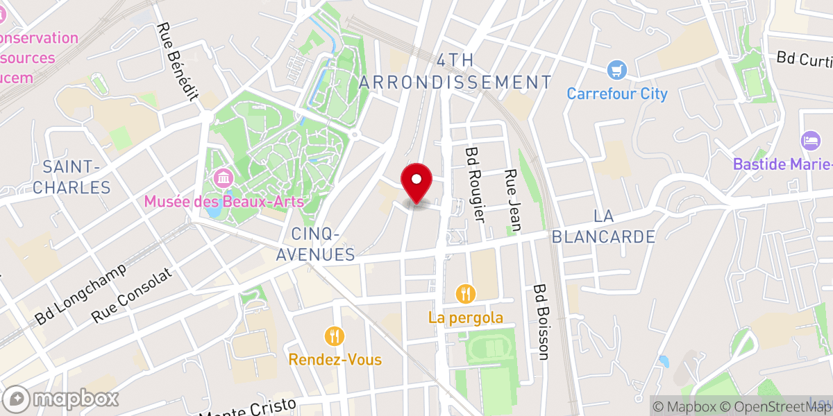 Map showing location of Dominicaines de la Présentation