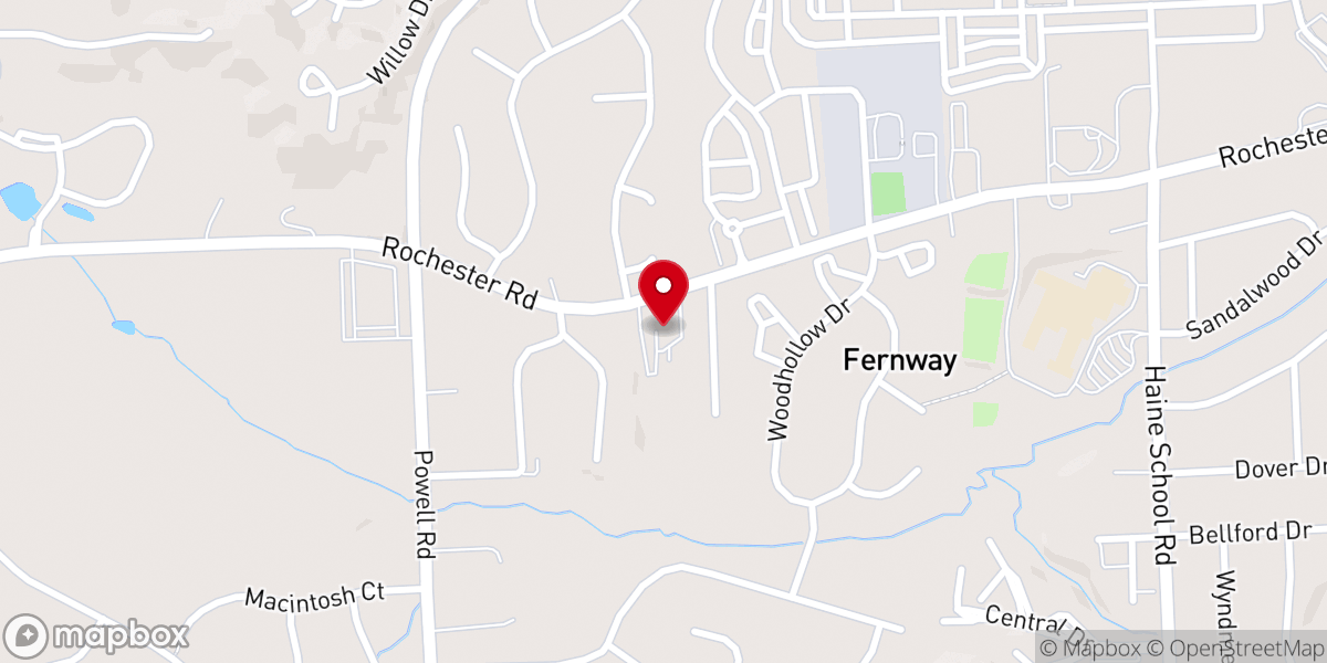 Map showing location of Christ Bible Church